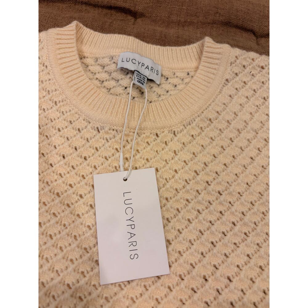 NWT Lucy Paris open knit vest size M NWT - Picture 2 of 5
